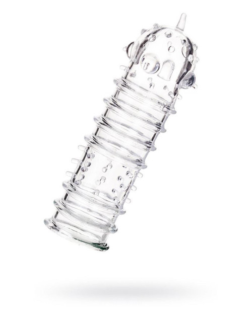 A-TOYS, Penis Sleeve, TPR, Transparent, 15.3 cm