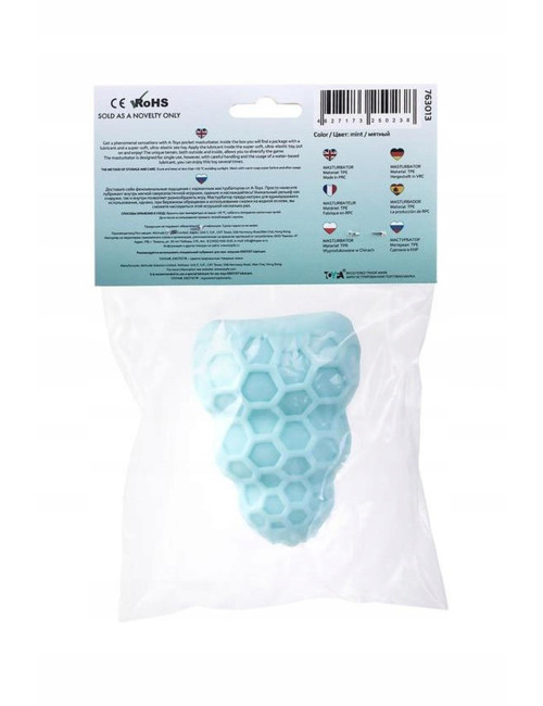 Kompaktowy masturbator A-Toys Toyfa (niebieski, 8 cm)