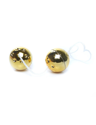 Kulki-Duo-Balls Gold - Kulki gejszy bez wibracji, dyskretne, trening mięśni kegla