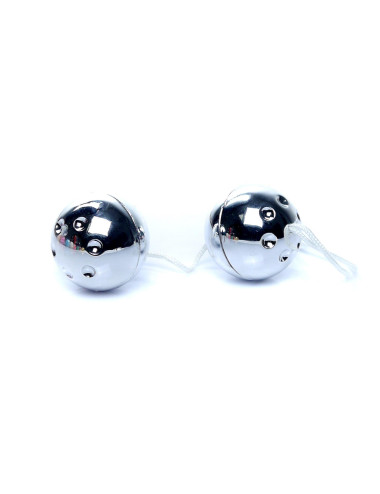 Kulki Gejszy Duo-Balls Silver - bez wibracji, trening mięśni kegla, bezpieczeństwo