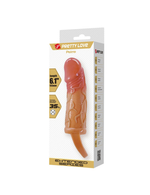 PRETTY LOVE Breyden PENIS SLEEVE – Nakładka na penisa z kuleczkami, przedłużka, zwiększa długość i obwód