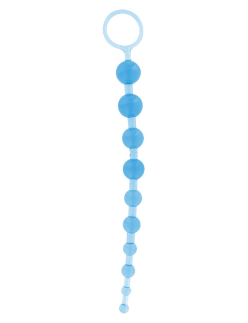 Thai Toy Beads Blue - Plug analny z koralikami, zabawki analne, pręty, PVC