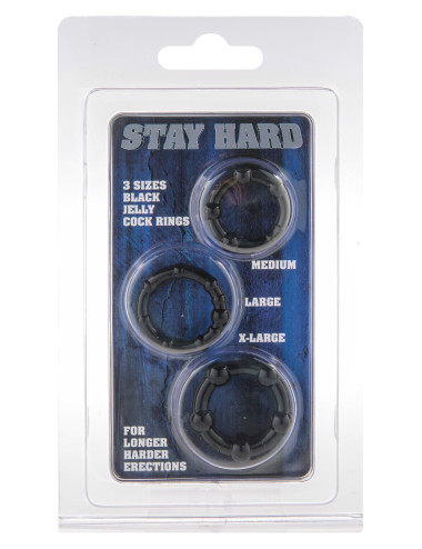 Stay Hard - Three Rings Black