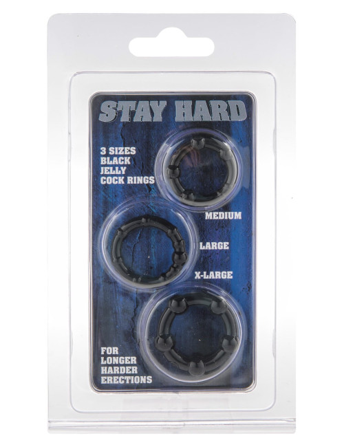 Stay Hard - Three Rings Black