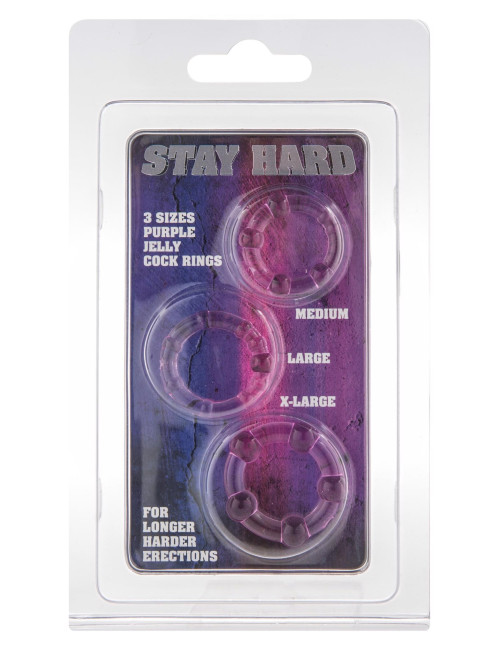 Stay Hard - Three Rings Purple