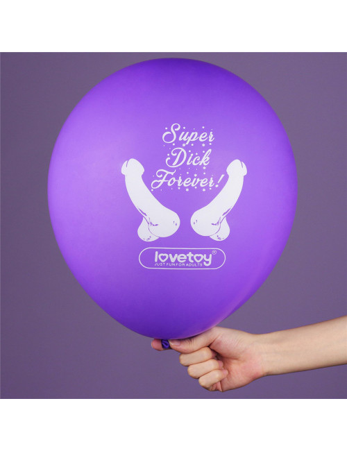 Lovetoy Super Dick Forever - Zestaw balonów na wieczór kawalerski (7 szt.)