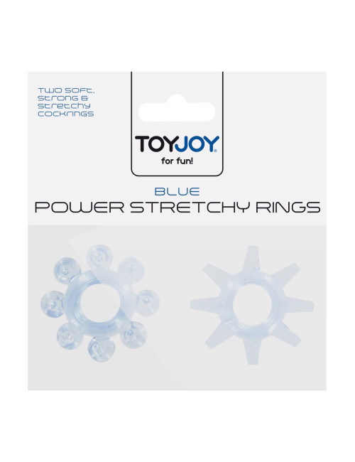 Power Stretchy Rings 2pcs Blue