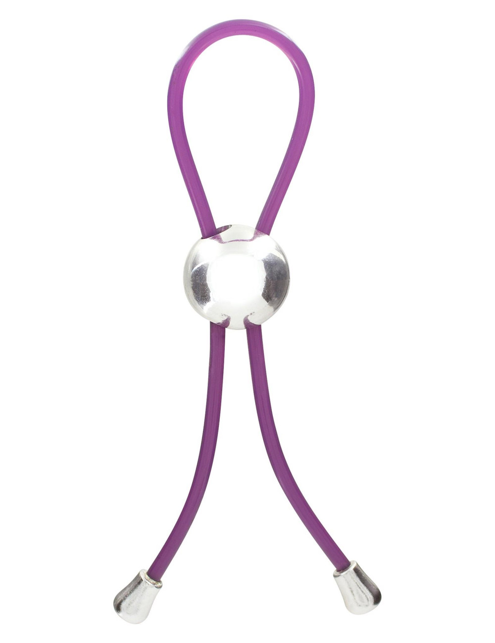 Adjustable Love Ring Purple - Pierścień miłosny regulowany bez wibracji, Zabawki