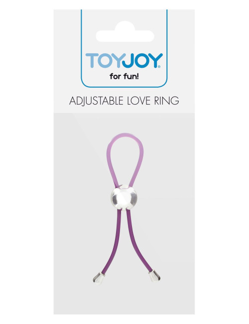 Adjustable Love Ring Purple - Pierścień miłosny regulowany bez wibracji, Zabawki