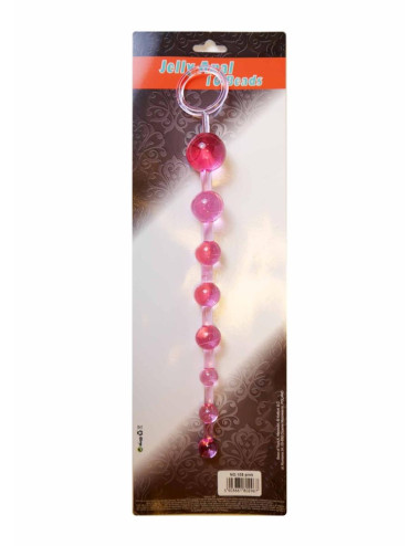 Plug/kulki-Jelly Anal 10 Beads Pink