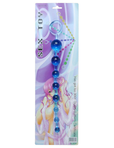 Plug/kulki-Jelly Anal 10 Beads Blue