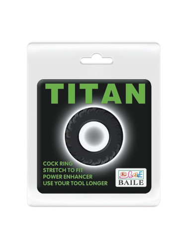 Baile Titan Ring - silikonowy pierścień na penisa bez wibracji, zabawki dla dorosłych