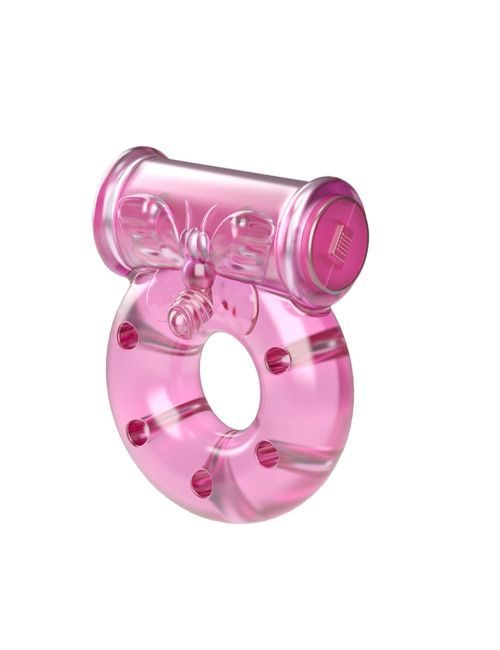 Baile Wibracyjny Pierścień na Penisa Motylek Pink