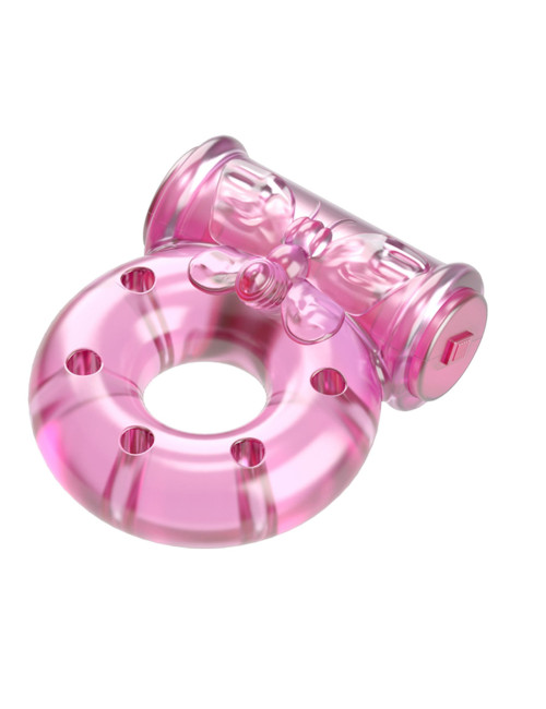 Baile Wibracyjny Pierścień na Penisa Motylek Pink