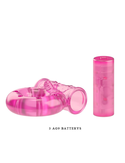 Baile Wibracyjny Pierścień na Penisa Motylek Pink
