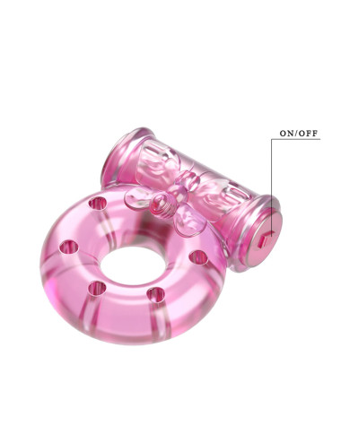 Vibrating Cock Ring & Condom Set – Pink
