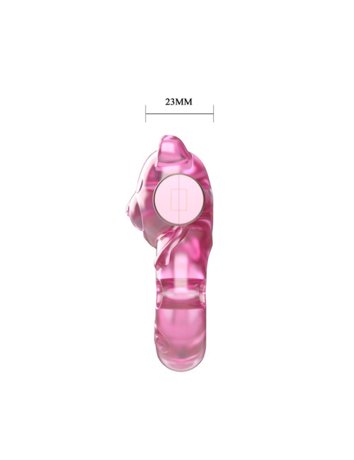Pierścień erekcyjny z wibracją Pink – Vibrating Bear Ring