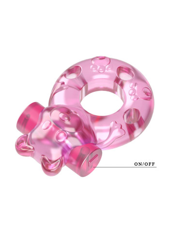 Vibrating Bear Cock Ring – Pink