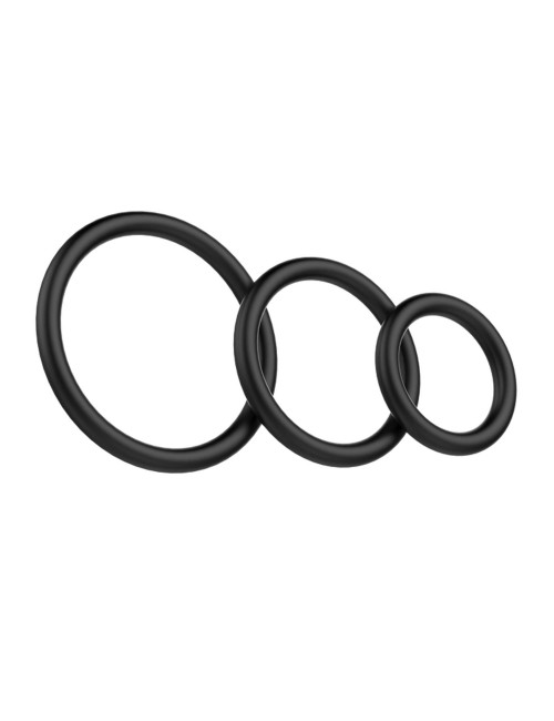 Baile Rings Rubber Set - Zestaw Pierścieni na Penisa