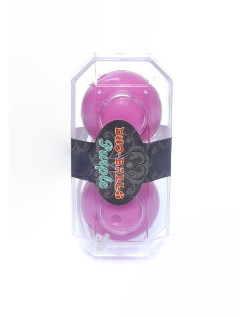 Kulki-Gejszy Duo-Balls Purple - bez wibracji, trening Kegla, dyskretne i bezpieczne