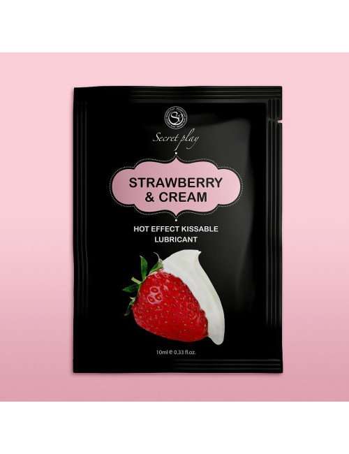 Secret Play Strawberry & Cream - Lubrykant rozgrzewający 10 ml