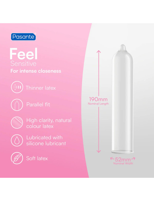 Pasante Sensitive/Feel Condoms 3 pcs