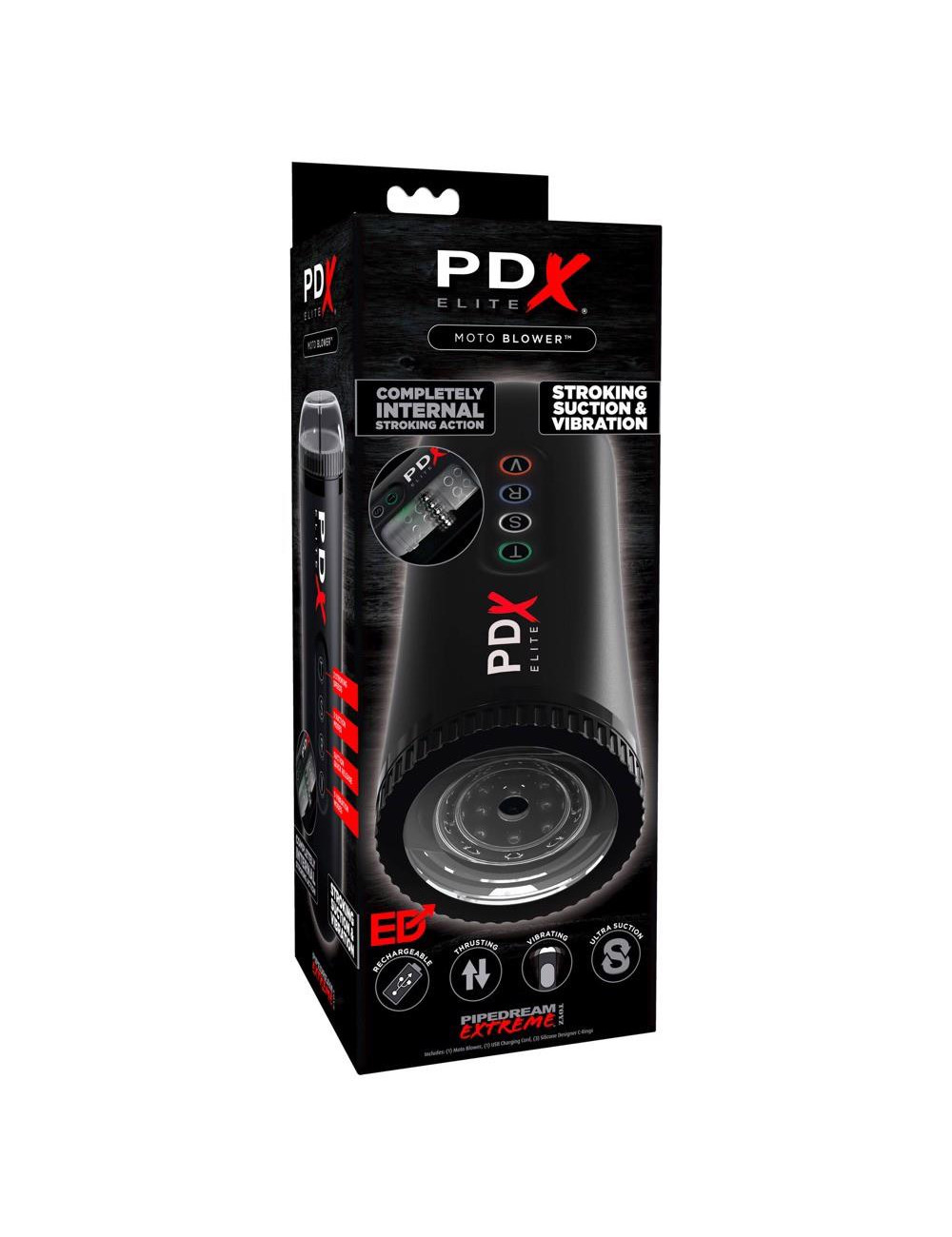 PDX Elite Moto Blower - Masturbator automatyczny z wibracjami