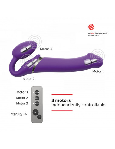 VIBRATING STRAP-ON - M - PURPLE