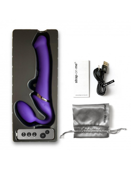 VIBRATING STRAP-ON - M - PURPLE
