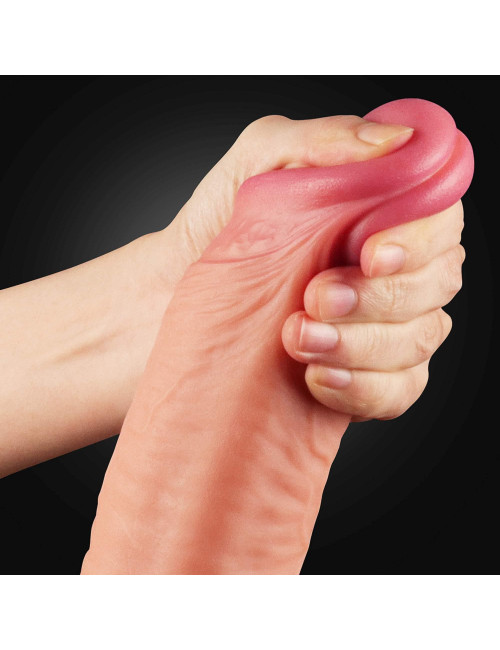 Lovetoy 12 cali Dwuwarstwowy Sztuczny Penis Platinum Silicone