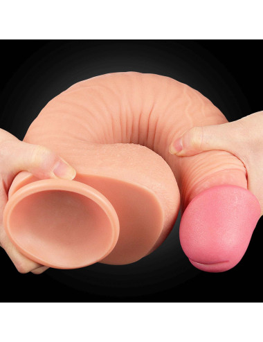 12 Dual Layered Platinum Silicone Cock
