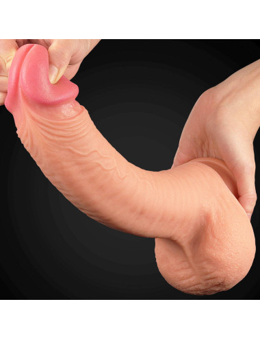 12 Dual Layered Platinum Silicone Cock