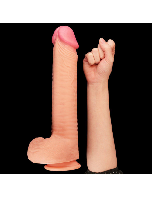 Lovetoy 12 cali Dwuwarstwowy Sztuczny Penis Platinum Silicone