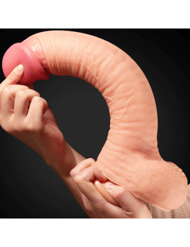 12 Dual Layered Platinum Silicone Cock