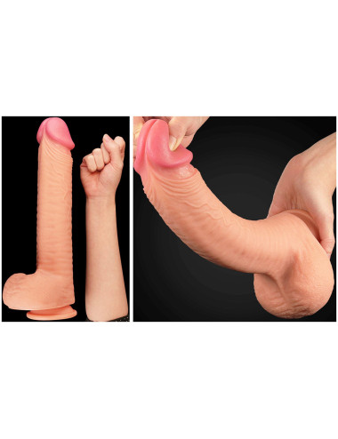 12 Dual Layered Platinum Silicone Cock