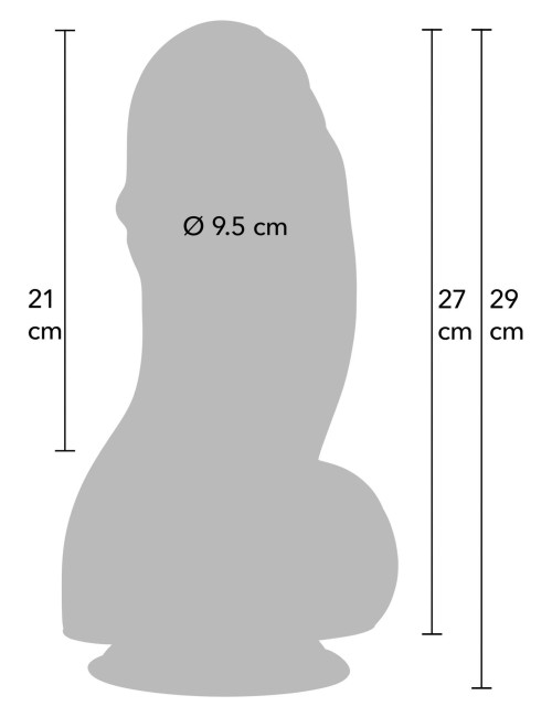 Hidden Desire Fat Boys Dildo PVC 27 cm Black