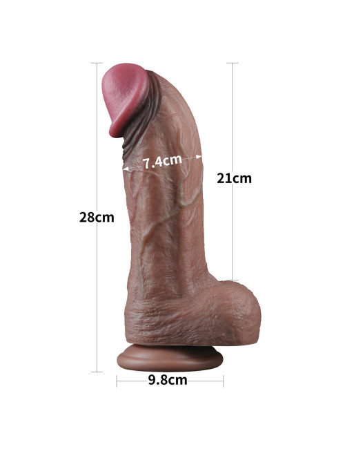 Lovetoy Dual Layered Silicone Cock XXL - Realistyczny dildo
