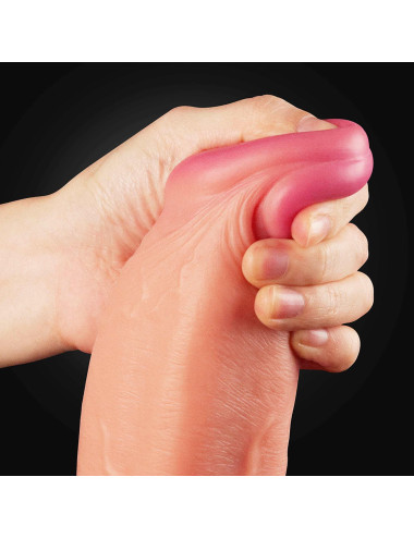 12 Dual Layered Platinum Silicone Cock