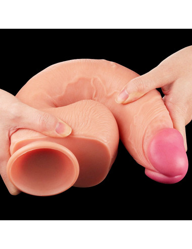 12 Dual Layered Platinum Silicone Cock