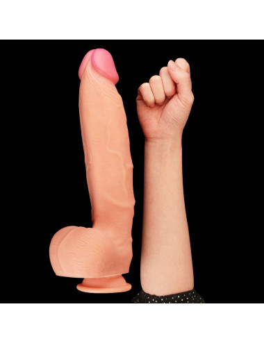 12 Dual Layered Platinum Silicone Cock