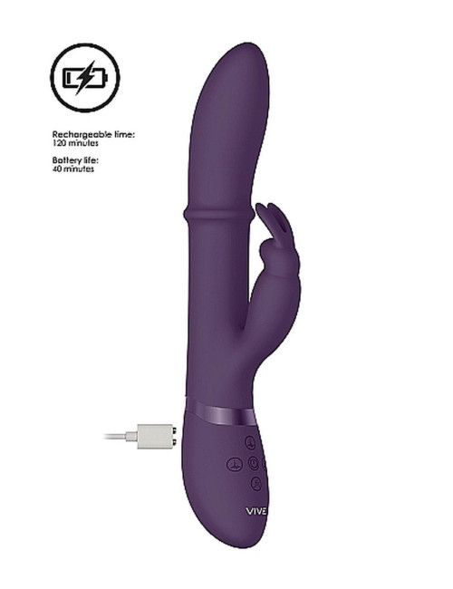 Wibrator Króliczek Vive Halo Purple z 3 Silnikami i IPX7