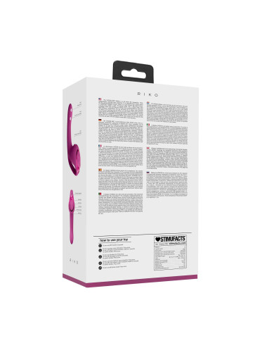 Riko - Rechargeable Triple Action Thumper with Advanced Finger Motion & Pulse Wave Stimulator - Pink