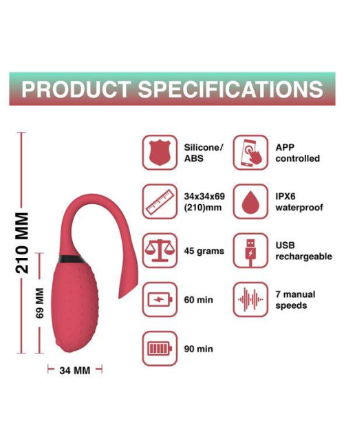 Magic Motion - Fugu Smart Wearable Vibrator Red
