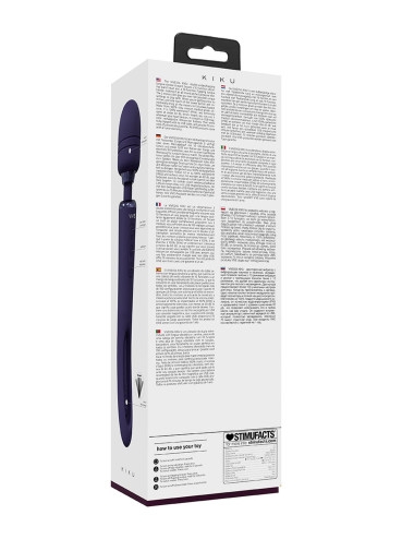 VIVE - Kiku - Rechargeable Double Ended Wand with Innovative G-Spot Flapping Stimulator - Purple