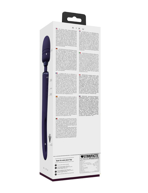 VIVE Kiku - Dwustronny Wibrator z G-Spot Flapping Stimulator, USB Rechargeable, Silikon medyczny, IPX6