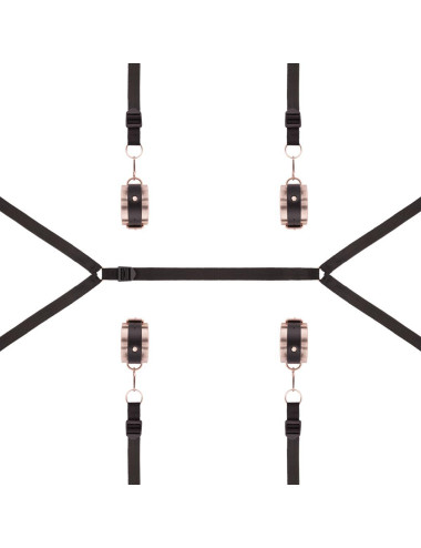 Rosy Gold - Under-Mattress Restraint Set - Black