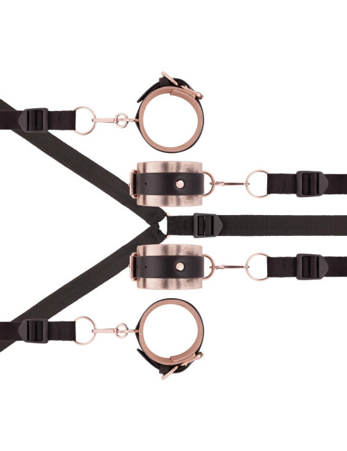 Rosy Gold Zestaw Kagańców pod materac – BDSM Wiązania, Dyskretne, Czarny