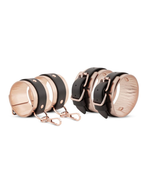 Rosy Gold Zestaw Kagańców pod materac – BDSM Wiązania, Dyskretne, Czarny