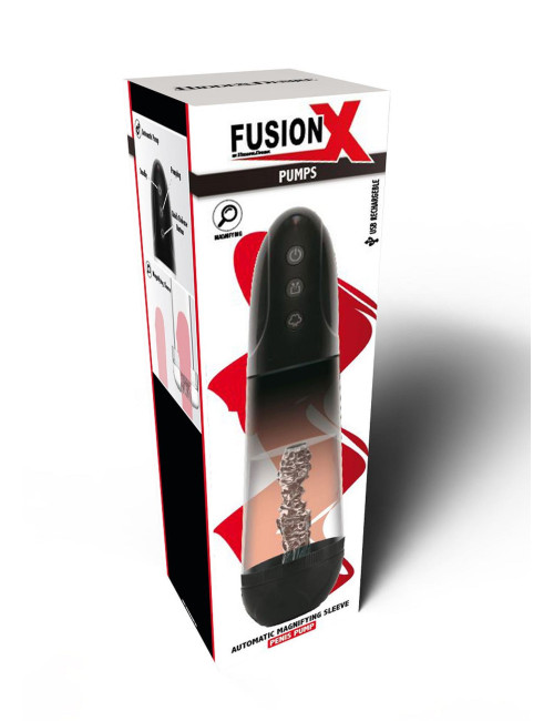 Auto Magnifying Pump Black - Pompka do Penisa Automatyczna Fusion X