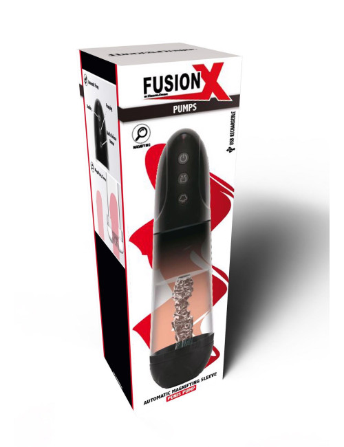 Auto Magnifying Pump Black - Pompka do Penisa Automatyczna Fusion X